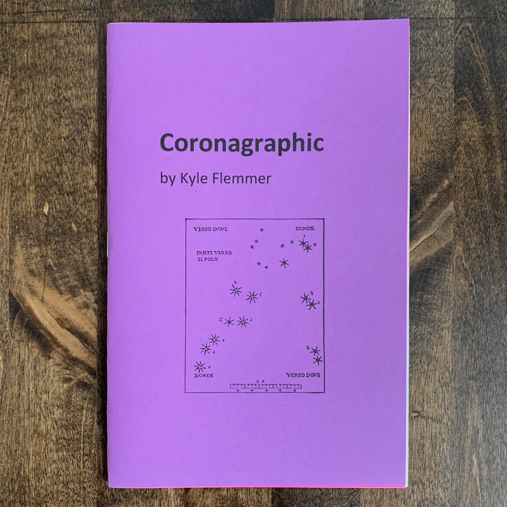 Coronagraphic chapbook cover