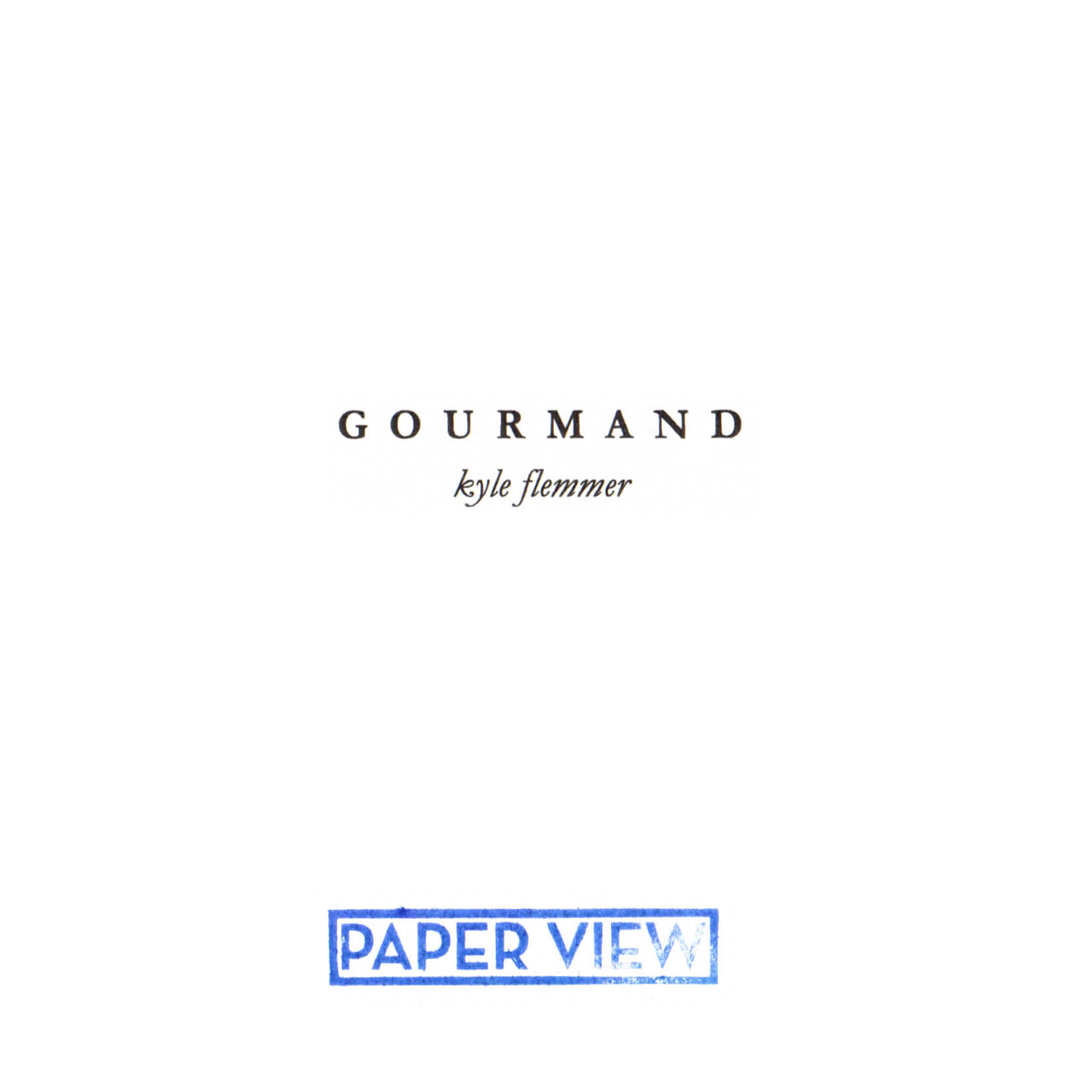 Gourmand chapbook cover