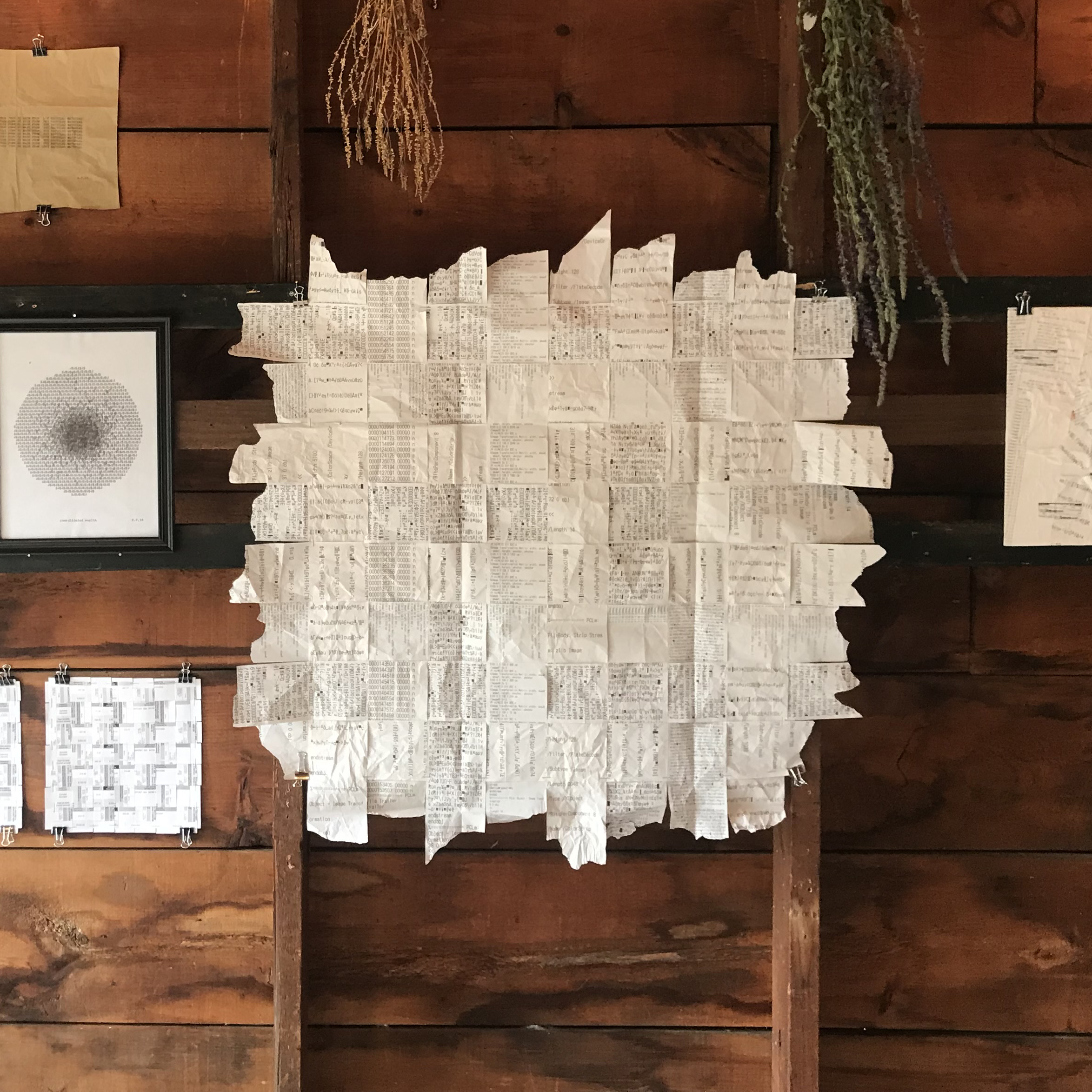 Weaving Accounts and other visual poetry on display at The Great Escape Bookstore