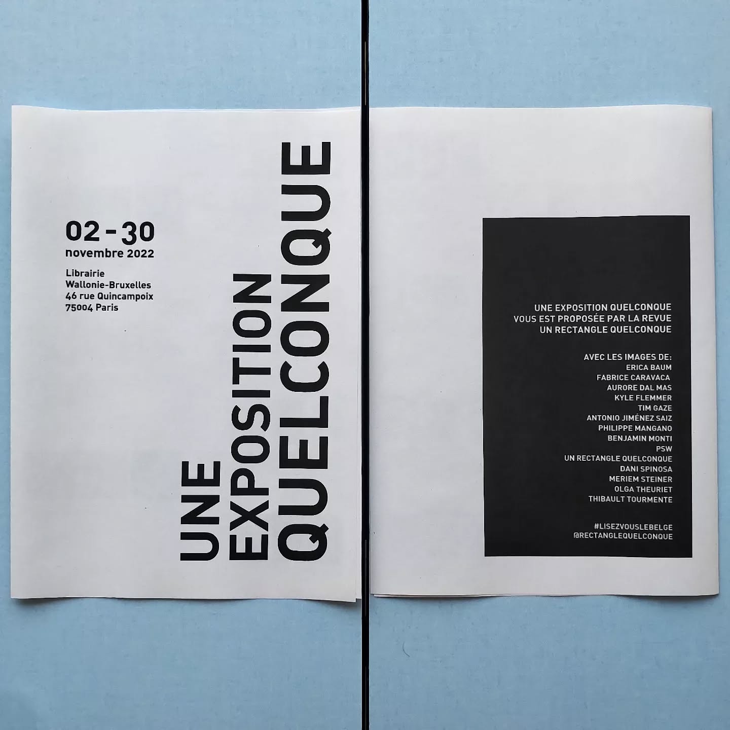 Une exposition quelconque catalog