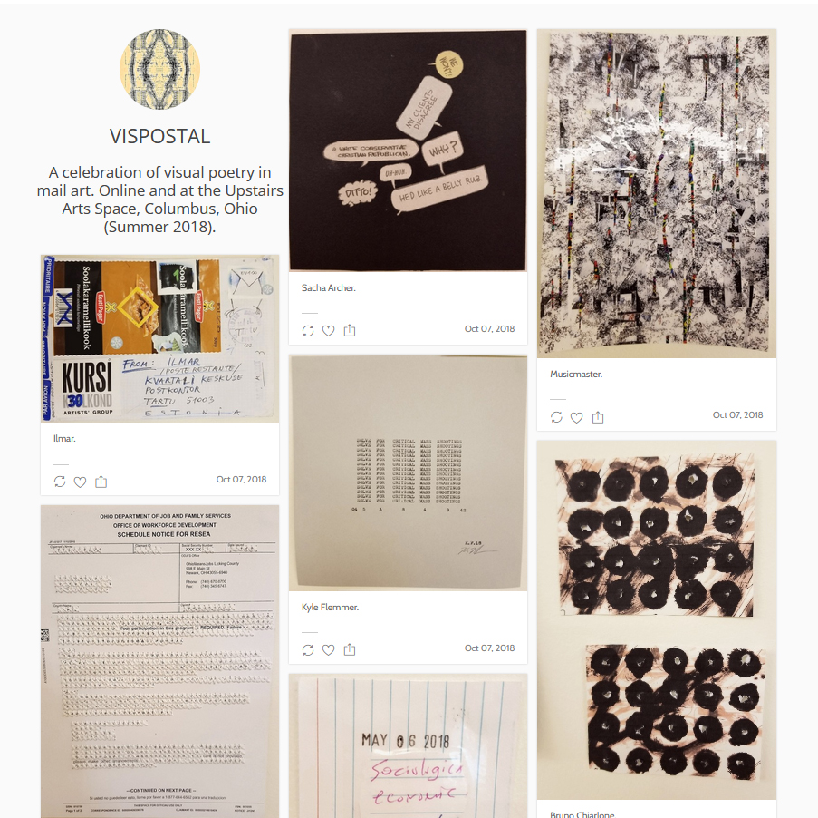 VISPOSTAL online exhibition on Tumblr